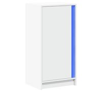 vidaXL Credenza con LED Bianca 42,5x34x85 cm in Legno Multistrato, credenza con luci LED, credenza con Ante, Mobile da Soggiorno, credenza con LED