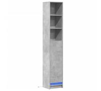 vidaXL Credenza con LED Grigio Cemento 36x32,5x200cm Legno Multistrato, credenza con luci LED, credenza con Ante, Mobile da Soggiorno