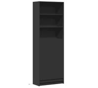vidaXL Credenza con LED Nera 69x32,5x200 cm in Truciolato, credenza con luci LED, credenza portaoggetti, armadietto, credenza in Legno, credenza Alta