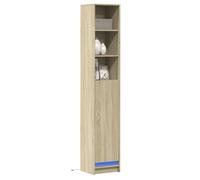 vidaXL Credenza con LED Rovere Sonoma 36x32,5x200 cm Legno Multistrato