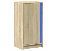vidaXL Credenza con LED Rovere Sonoma 42,5x34x85 cm Legno Multistrato, credenza con luci LED, credenza con Ante, Mobile da Soggiorno, credenza con LED