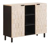 vidaXL Credenza con lo scaffale Finitura Bianco Lavato 90 x 33 x 75 cm