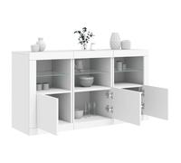 vidaXL Credenza con Luci LED Bianca 123x37x67 cm