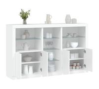 vidaXL Credenza con Luci LED Bianca 162x37x100 cm