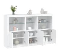 vidaXL Credenza con Luci LED Bianca 162x37x100 cm