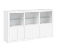 vidaXL Credenza con Luci LED Bianca 181,5x37x100 cm