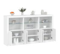 vidaXL Credenza con Luci LED Bianca 181,5x37x100 cm