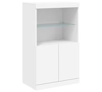 vidaXL Credenza con Luci LED Bianca 60,5x37x100 cm