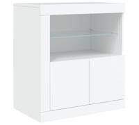 vidaXL Credenza con Luci LED Bianca 60,5x37x67 cm