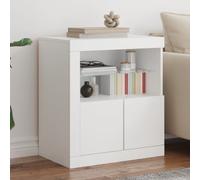 vidaXL Credenza con Luci LED Bianca 60,5x37x67 cm
