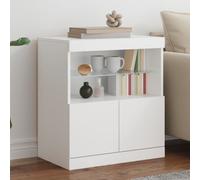 vidaXL Credenza con Luci LED Bianca 60x37x67 cm
