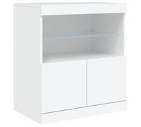 vidaXL Credenza con Luci LED Bianca 60x37x67 cm