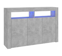 AX Credenza LED Luce RGB Grigio Moderno 115.5x30x75cm USB Ripiano Luci 0k 804341