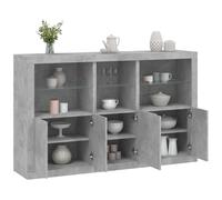 vidaXL Credenza con Luci LED Grigio Cemento 162x37x100 cm