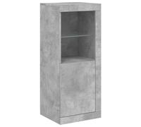 vidaXL Credenza con Luci LED Grigio Cemento 41x37x100 cm, credenza con luci LED, credenza con ante, mobile da soggiorno, credenza con LED