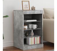 vidaXL Credenza con Luci LED Grigio Cemento 41x37x67 cm
