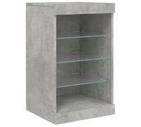 vidaXL Credenza con Luci LED Grigio Cemento 41x37x67 cm