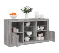 vidaXL Credenza con Luci LED Grigio Sonoma 123x37x67 cm