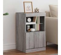 vidaXL Credenza con Luci LED Grigio Sonoma 41x37x67 cm