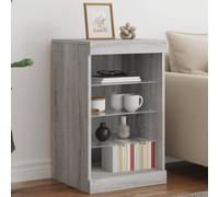 vidaXL Credenza con Luci LED Grigio Sonoma 41x37x67 cm