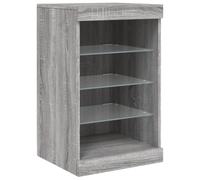 vidaXL Credenza con Luci LED Grigio Sonoma 41x37x67 cm