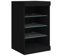 vidaXL Credenza con Luci LED Nera 41x37x67 cm