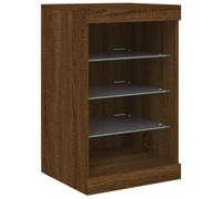 vidaXL Credenza con Luci LED Rovere Marrone 41x37x67 cm