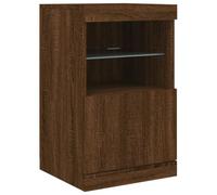 vidaXL Credenza con Luci LED Rovere Marrone 41x37x67 cm