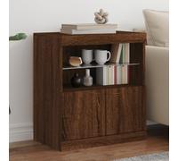 vidaXL Credenza con Luci LED Rovere Marrone 60x37x67 cm