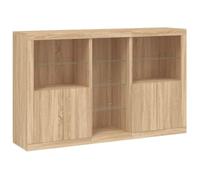 Credenza con luci led rovere sonoma 162x37x100 cm
