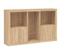 vidaXL Credenza con Luci LED Rovere Sonoma 162x37x100 cm