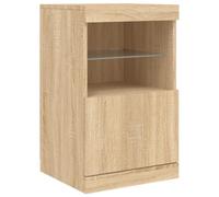 vidaXL Credenza con Luci LED Rovere Sonoma 41x37x67 cm