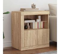 vidaXL Dressoir met LED-verlichting 60,5x37x67 cm sonoma eikenkleurig
