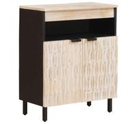 vidaXL Credenza con porta, superficie bianca, 60 x 33,5 x 75 cm, elegante credenza moderna, organizer versatile, console multimediale robusta, pezzo di design funzionale