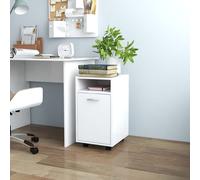 AX Mobiletto Tavolino Bianco Ruote 33x38x60cm Ambidestro Classica Parete 803047