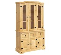 vidaXL Credenza Corona Marrone 112x43x196cm in Legno di Pino Messicano
