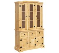 vidaXL Credenza Corona Marrone 112x43x196cm in Legno di Pino Messicano