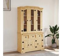vidaXL Credenza Corona Marrone 112x43x196cm in Legno di Pino Messicano State cercando una credenza alla moda? Questa credenza in legno aggiunge un fascino elegante ai vostri interni attuali! Legno mas