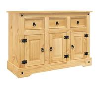 vidaXL Credenza Corona Marrone 112x44x78 cm Legno di Pino Messicano