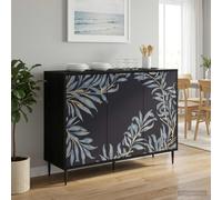 vidaXL Credenza DOKKUM Rovere Nero 102 x 33 x 76 cm, Mobile per soggiorno e sala da pranzo, sideboard rettangolare, arredamento moderno, soluzione ampia per casa