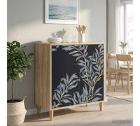 vidaXL Credenza DOKKUM Sonoma 69 x 33 x 75 cm Legno ingegnerizzato, Mobile laterale rettangolare moderno, grande spazio per soggiorno e sala da pranzo, arredo elegante per la casa