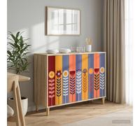 vidaXL Credenza ESSEN Sonoma 102 x 33 x 75 cm Legno ingegnerizzato, Mobile laterale rettangolare moderno, unità di stoccaggio elegante per soggiorno e sala da pranzo, soluzione funzionale