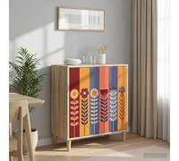 vidaXL Credenza ESSEN Sonoma 69 x 33 x 75 cm Legno ingegnerizzato, Mobile laterale rettangolare moderno, grande spazio per soggiorno e sala da pranzo, arredo elegante per la casa