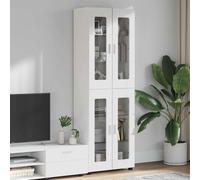 vidaXL Credenza FLORIN 60 x 35 x 182 cm Bianco Legno ingegnerizzato