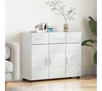 vidaXL Credenza FLORIN 88,5 x 30,5 x 73 cm Bianco Lucido