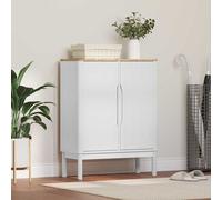 vidaXL Credenza FLORO Bianco 70 x 30 x 70,5 cm Legno di Pino Massello