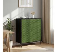 vidaXL Credenza GELEEN Rovere Nero 69 x 33 x 76 cm, Mobile laterale rettangolare moderno, soluzione di stoccaggio elegante per soggiorno e sala da pranzo