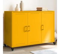 vidaXL Credenza Giallo Senape 100,5x39x72 cm in Acciaio