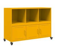 vidaXL Credenza Giallo Senape 100,5x39x72 cm in Acciaio