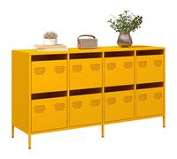 vidaXL Credenza Giallo Senape 135x39x73,5 cm Acciaio Laminato a Freddo